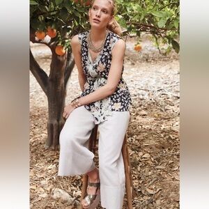 Anthropologie Starflower Blouse by HD in Paris Size 4 $128 Wrap 100% silk